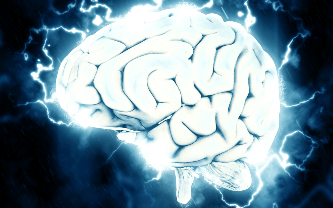 blue electrified brain